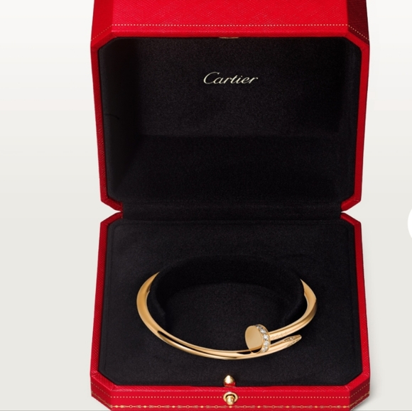 Cartier Juste Un Clou Diamond Bracelet in 18k Yellow Gold 0.58 CTW - Picture 2 of 5